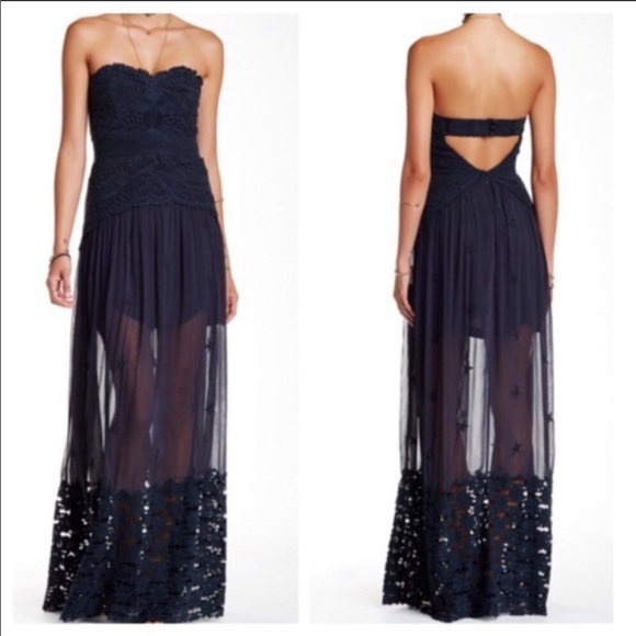 Free People Dresses & Skirts - Free People Monarch Lace Maxi Dress Size 4 NWOT